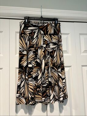 Groovy, earth tone midi skirt by East 5th
